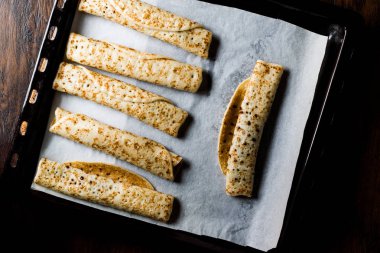 Tepsi Çikolata kremalı krep 