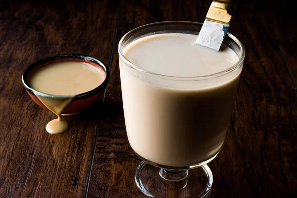 Latte Miscelato Con Tahini Tahin Tahinli Sut — Foto Stock