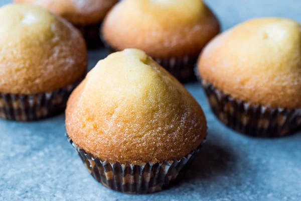 Citronové muffiny s moučkovým cukrem — Stock fotografie