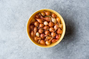 Natürmort soğan / su arpacık soğanı ile.