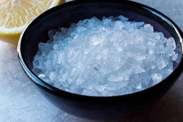 Citrom tengeri só kristályok, a kék. — Stock Fotó