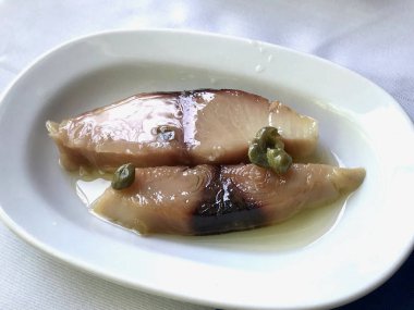 Türk meze salamura ton balığı/orkinos balık zeytinyağı ile