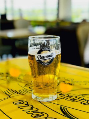 Istanbul, Türkiye - 23 Nisan 2017: Bomonti bira Esenboğa Inte