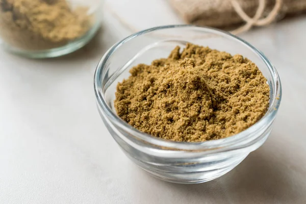 Cumin Powder in Glass Bowl Ready to Use. — Stock Photo, Image