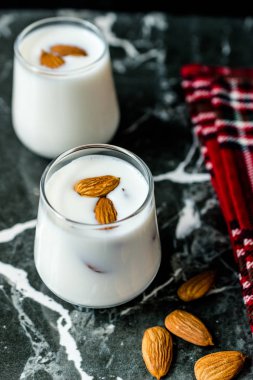 Badem Milk Smoothie Shake / Milkshake in Glass Cup