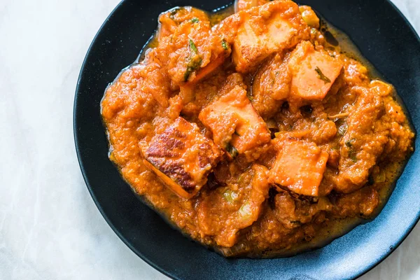 Indiai étel Paneer vaj Tikka Masala / Sajtház curry. Hagyományos bioélelmiszerek. — Stock Fotó
