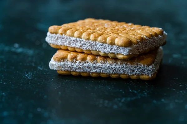 Delicia Turca Con Sandwich Galletas Llamado Kistirma Postre Tradicional —  Fotos de Stock