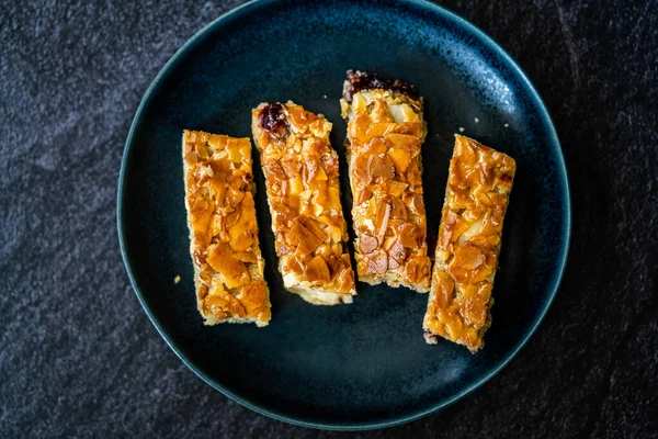 Скандинавский Десерт Шведский Торт Тоска Ломтики Тоскакакака Традиционная Еда — стоковое фото