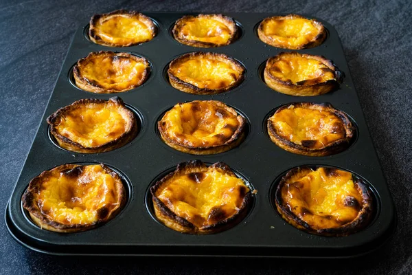 Pasteis Nata Або Belem Tart Португальський Custard Виготовлявся Egg Cinnamon — стокове фото