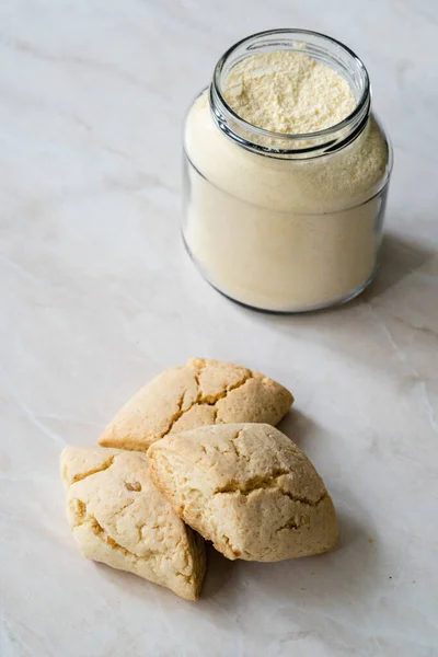 Homemade Cookies Corn Flour Biscuits Healthy Organic Sweet Snacks Sugar — Stock Photo, Image