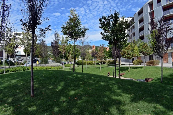 Parque en la montaña de Monjuic — Foto de Stock