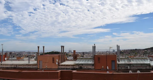 Roofs, terraces, roofs, buildings, antennas, roof, — Stock Photo, Image