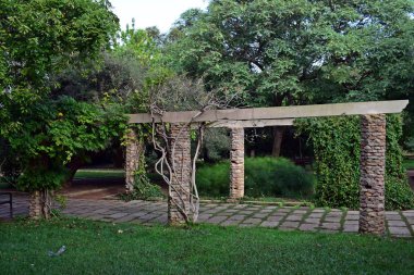 Park ve bahçelerde Montjuic dağ