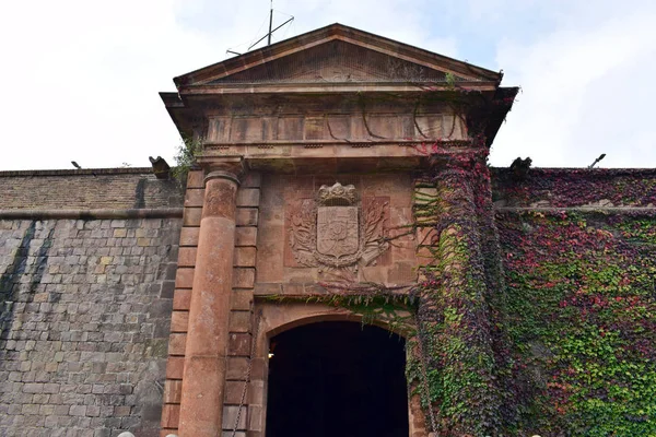 Detail van het kasteel van Montjuic — Stockfoto