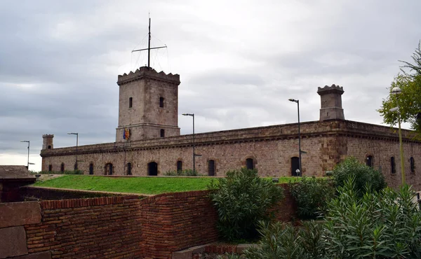 Slottet av montjuic — Stockfoto