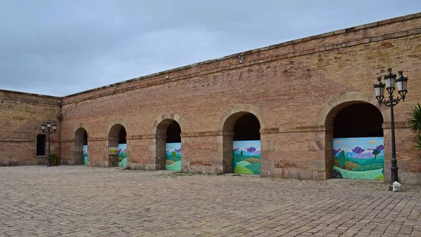 Detelle castillo de Montjuic — Foto de Stock