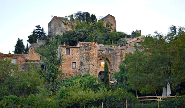 Castelnou Fortaleza i Frankrike — Stockfoto