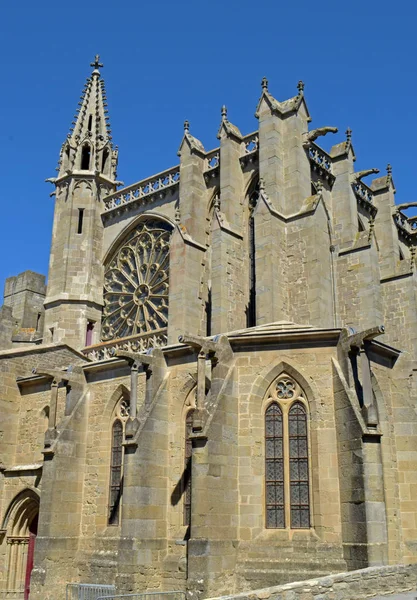 Carcassonne, středověké opevněné město — Stock fotografie