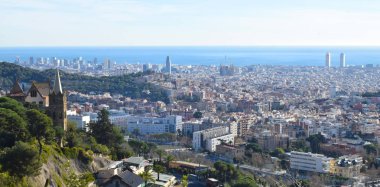 Görünümü ve panoramik Barcelona İspanya
