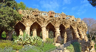 Guell Park Barcelona'da Antonio Gaud tarafından