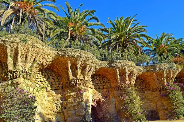 Park Guell Antonio Gaud Barceloně — Stock fotografie