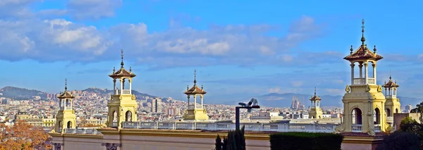 Uitzicht Het Dak Van Gebouwen Barcelona — Stockfoto