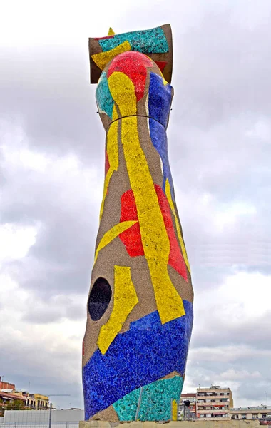 Woman Bird Joan Mir Barcelona — Stock Photo, Image