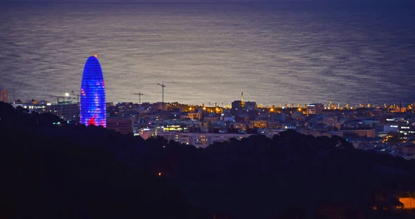 Barcelona, night landscape of the city of Barcelona