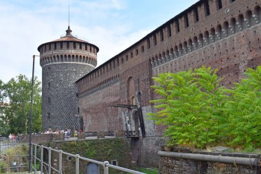 Milano İtal 'daki Sforzesco Kalesi