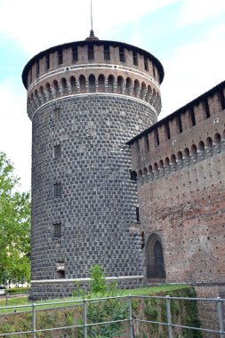 Milano İtal 'daki Sforzesco Kalesi