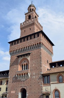 Milano İtal 'daki Sforzesco Kalesi