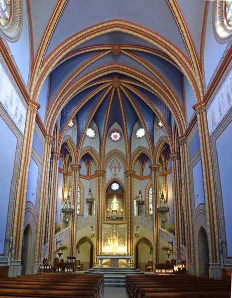 Dentro Santuario Misericordia Canet Mar Barcelona Espanha — Fotografia de Stock