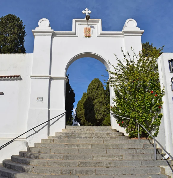 Eingang Zum Friedhof Canet Mar Barcelona Spai — Stockfoto