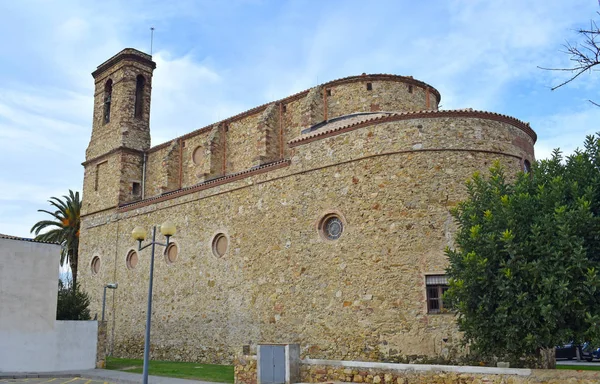 Palafolls Daki Aziz Mary Kilisesi Barselona Spanya — Stok fotoğraf