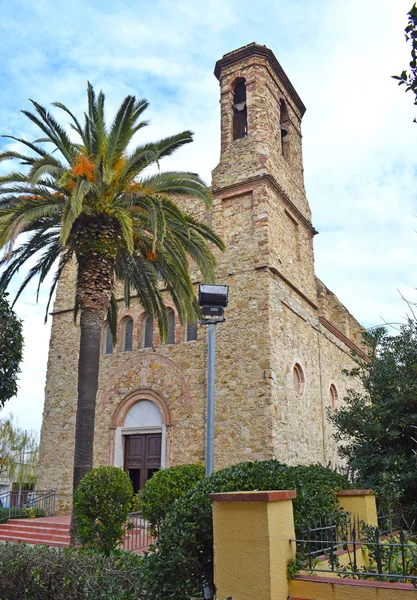 Церковь Святой Марии Палафольсе Барселона Испания — стоковое фото