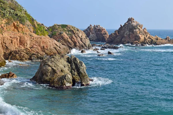 Cala Punta Santa Anna Blanes Girona Spai — Foto de Stock