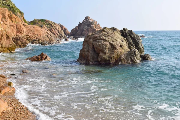 Cala Punta Santa Anna Blanes Girona Spai — Foto de Stock