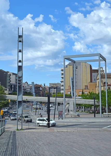 Meubles Urbains Plaza Lesseps Barcelone Espagne — Photo