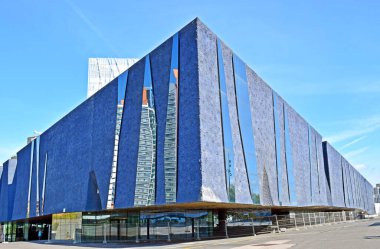 Barcelona Katalonya 'daki modern binalar Spai