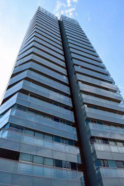 Barcelona Katalonya 'daki modern binalar Spai