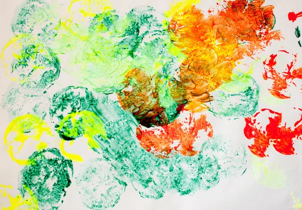 Círculos abstractos acuarela, pintado a mano, ilustración de colores aislados sobre fondo blanco — Foto de Stock