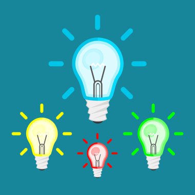 Ampuller farklı renkler ile