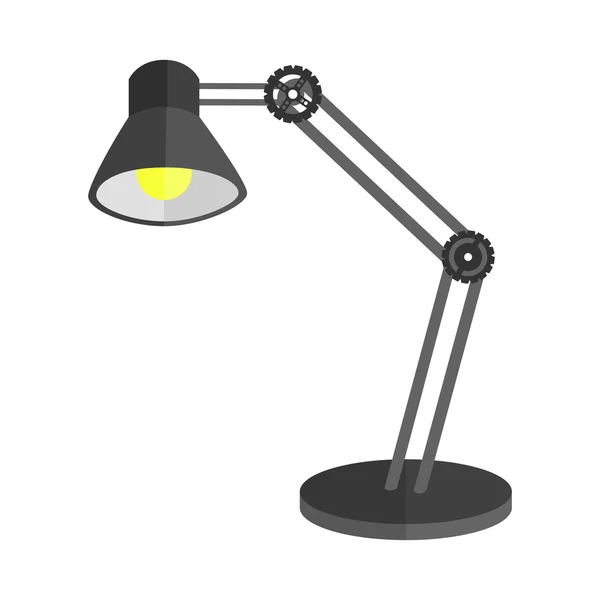 Lampe de bureau noire — Image vectorielle