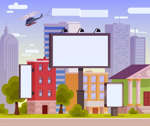 Vectorillustratie van een reclame billboard — Stockvector
