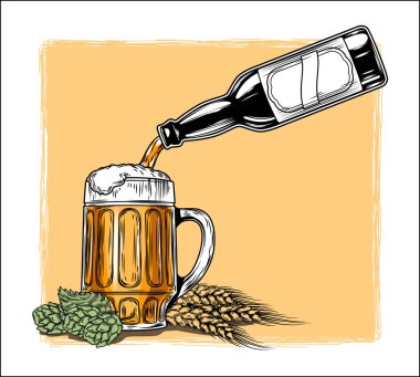 bira bardağı dökülür