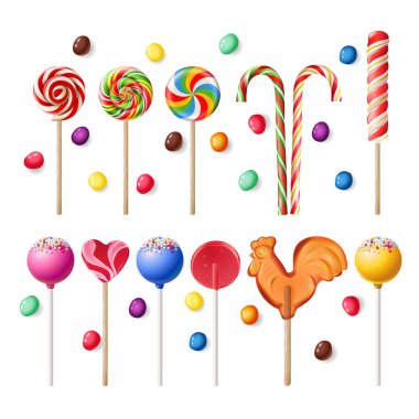 Lolipop çeşitli tasarımları ile topluluğu.