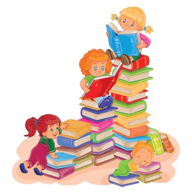 Küçük çocukların bir kitap okuma