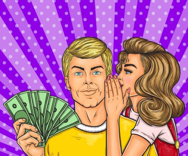 Pop art kız muhabbeti onu adam satış hakkında