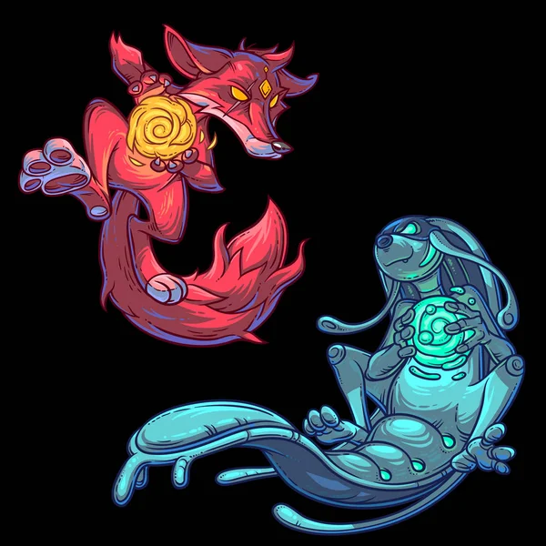 Vektör çizim karikatür canavarlar