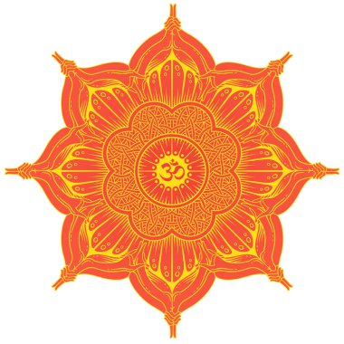 Vektör arka plan yuvarlak Yoga mandala.
